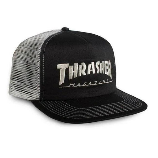 Thrasher Embroidered Logo Mesh Cap - Grey/Black