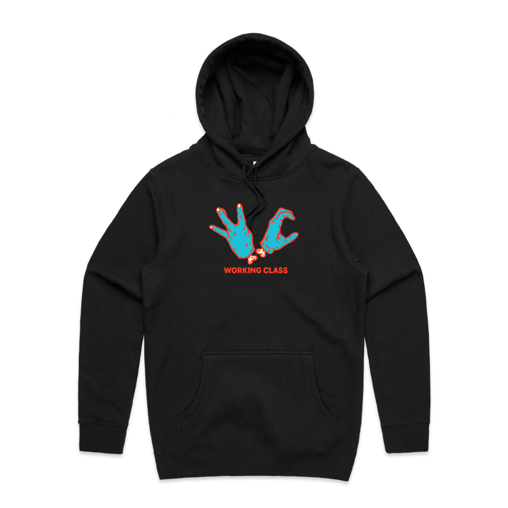 Working Class Monster Mash Hood - Black/Blue/Red