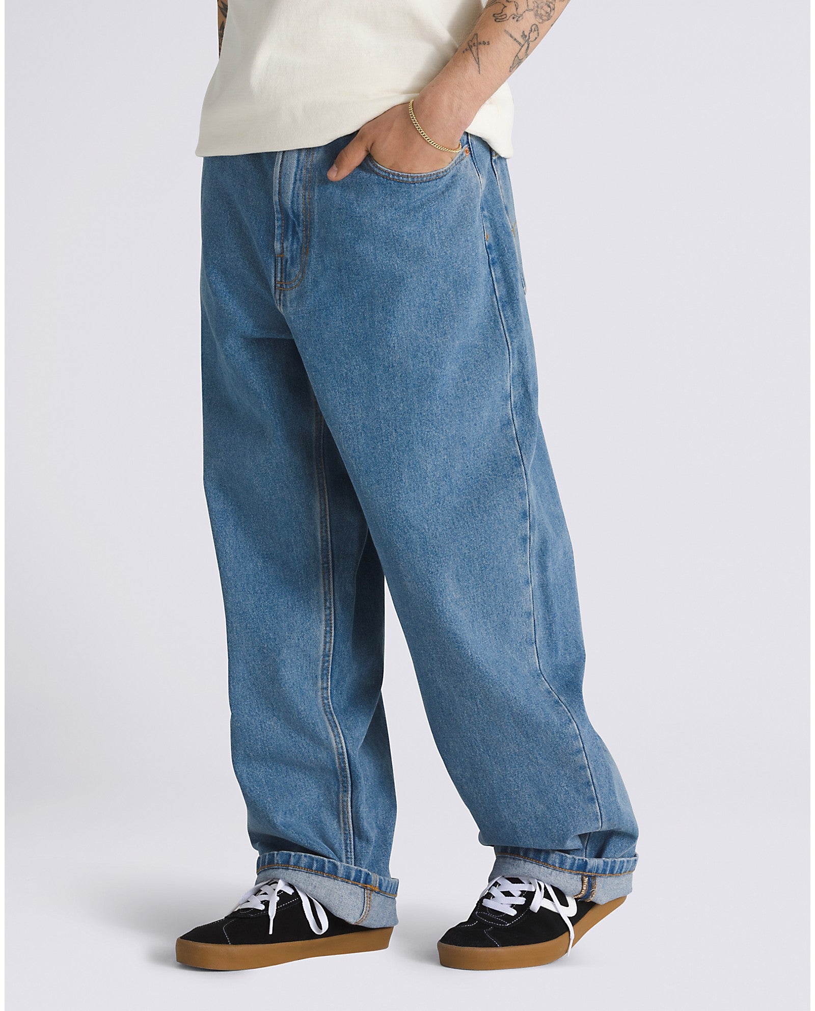 Vans Check-5 Baggy Denim Pant - Stonewash Blue