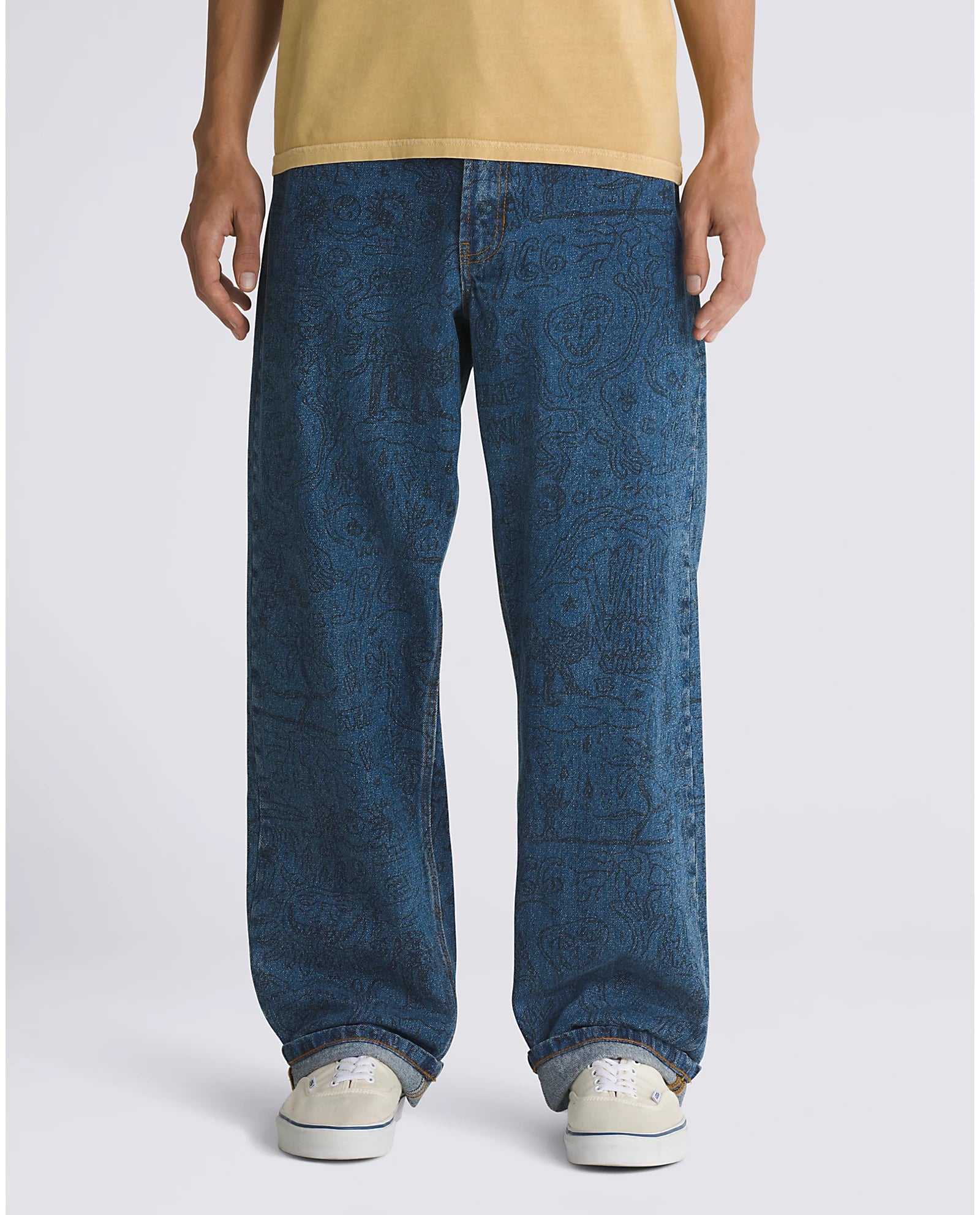 Vans Check-5 Printed Baggy Denim Pant - Vintage Indigo