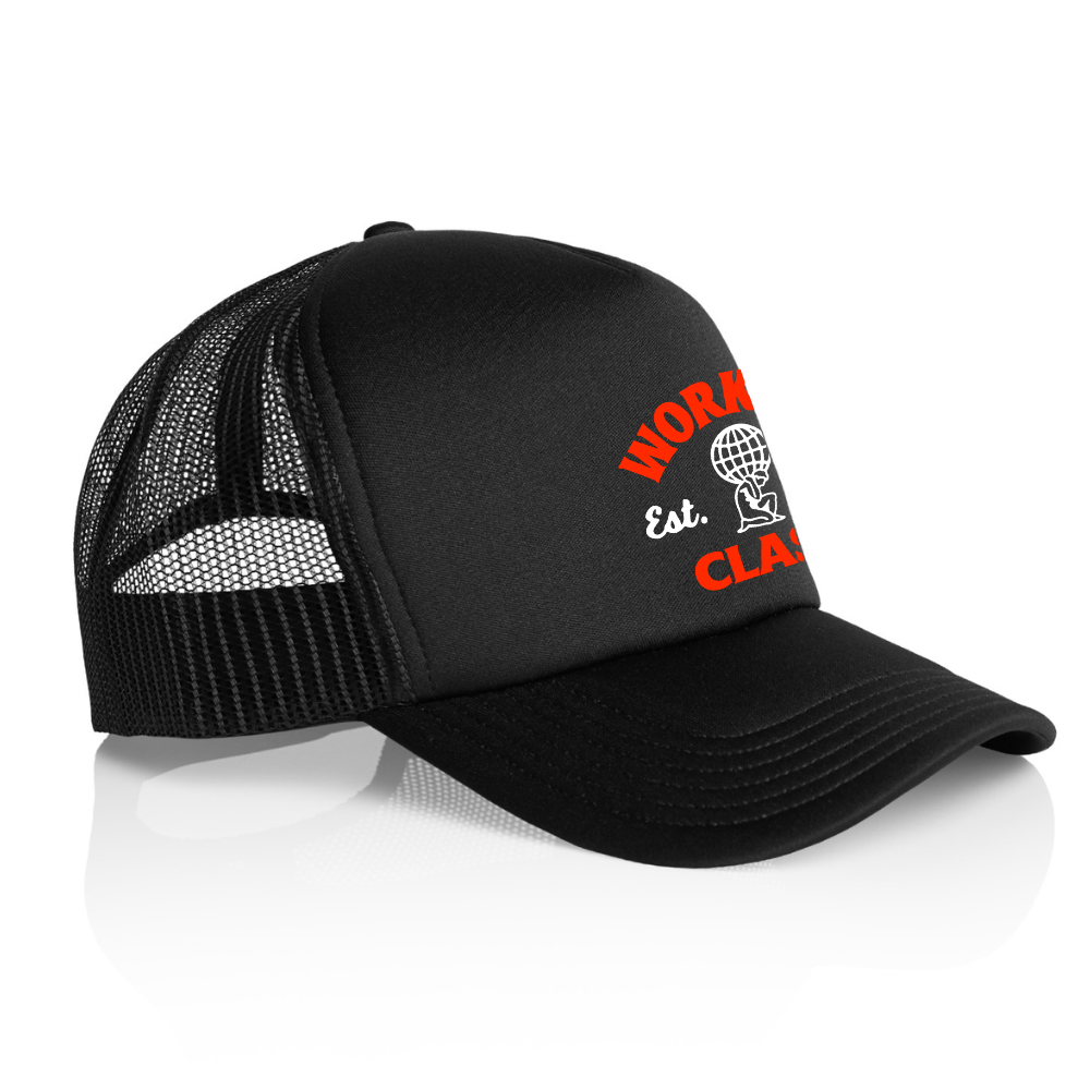 Working Class Atlas Trucker - Black/White/Red