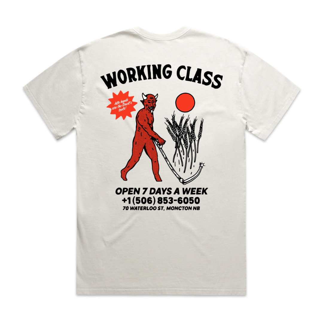 Working Class Wheat Demon Tee - Faded Bone