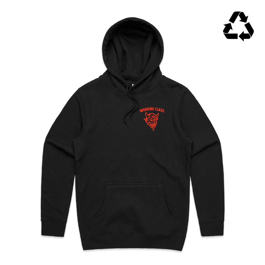 Working Class Wheat Demon Hoodie - Black/Blood Red