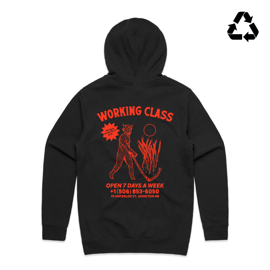 Working Class Wheat Demon Hoodie - Black/Blood Red