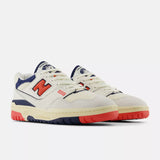 New Balance 550 - Sea Salt with Blast Red