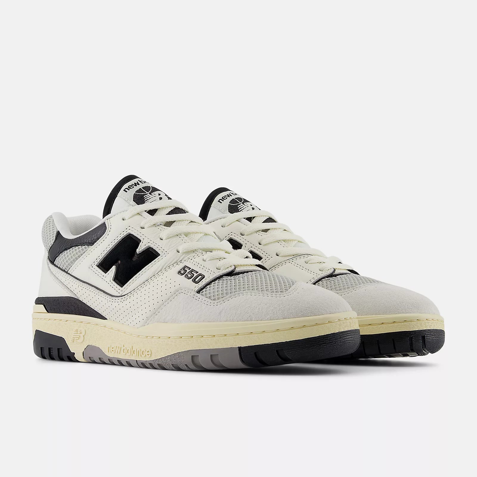 New Balance 550 - Sea Salt With Black