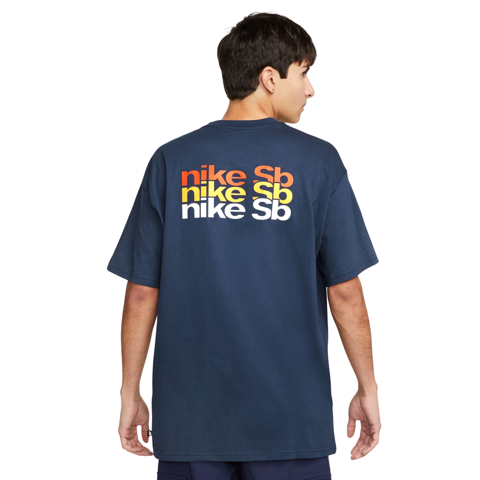 Nike SB Stack Logo T-Shirt - Midnight Navy