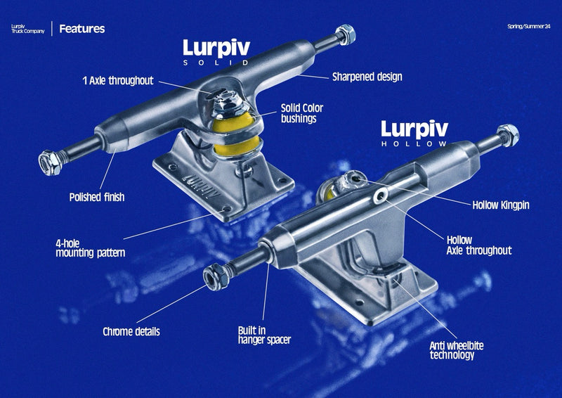 Lurpiv Standard Trucks - Polished (140, 145, 150, 160mm)