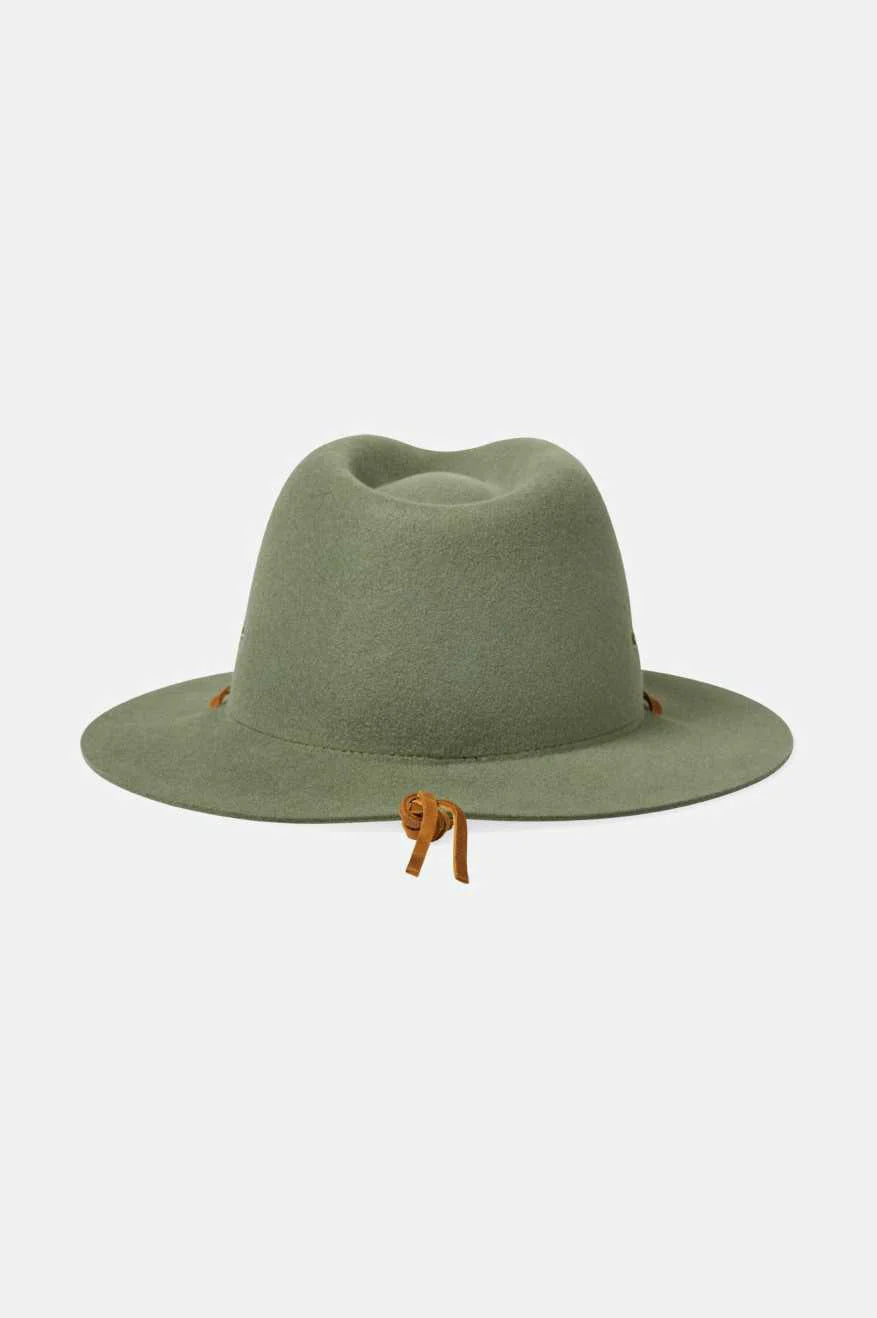 Brixton Wesley WTHR GUARD™ Packable Fedora - Light Moss