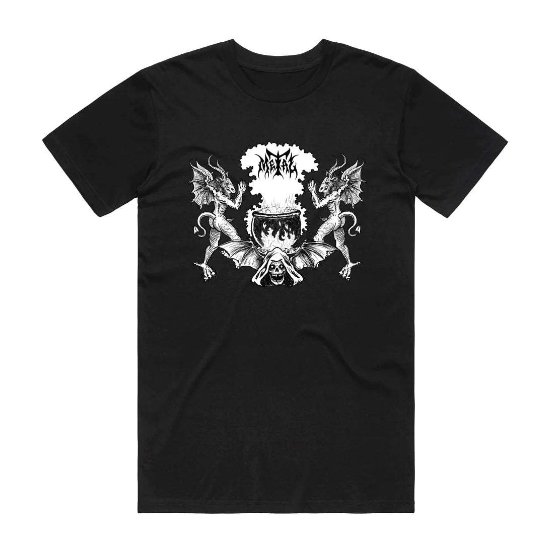 METAL METAL CAULDRON TEE - BLACK