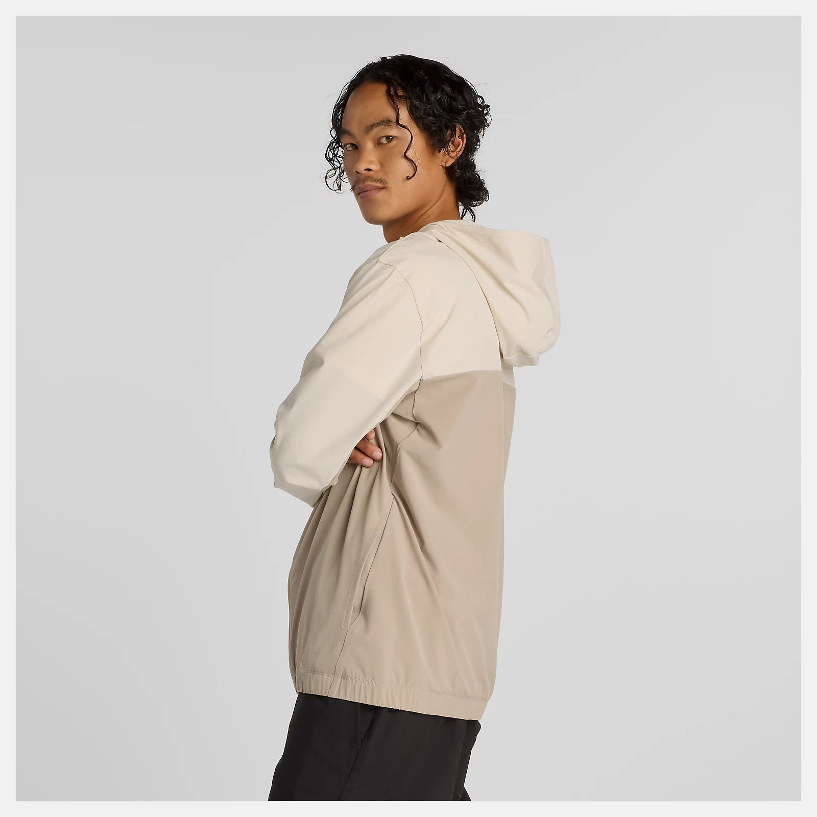 New Balance Numeric Woven Full Zip Jacket - Arid Stone