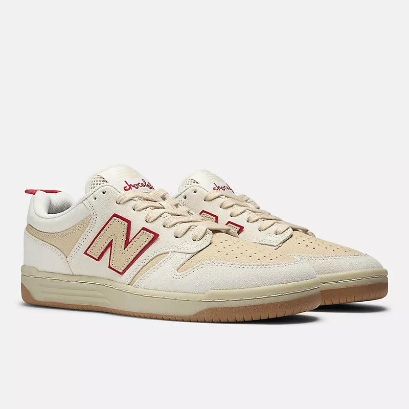 New Balance Numeric 480 x Chocolate - Sea Salt with Red