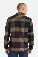 Brixton Bowery L/S Flannel - Heather Grey/Charcoal