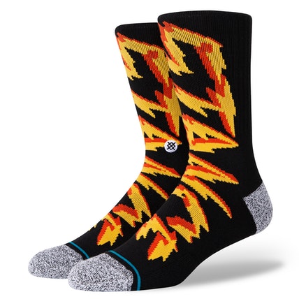 STANCE ELECTRIFIED CREW SOCKS - BLACK