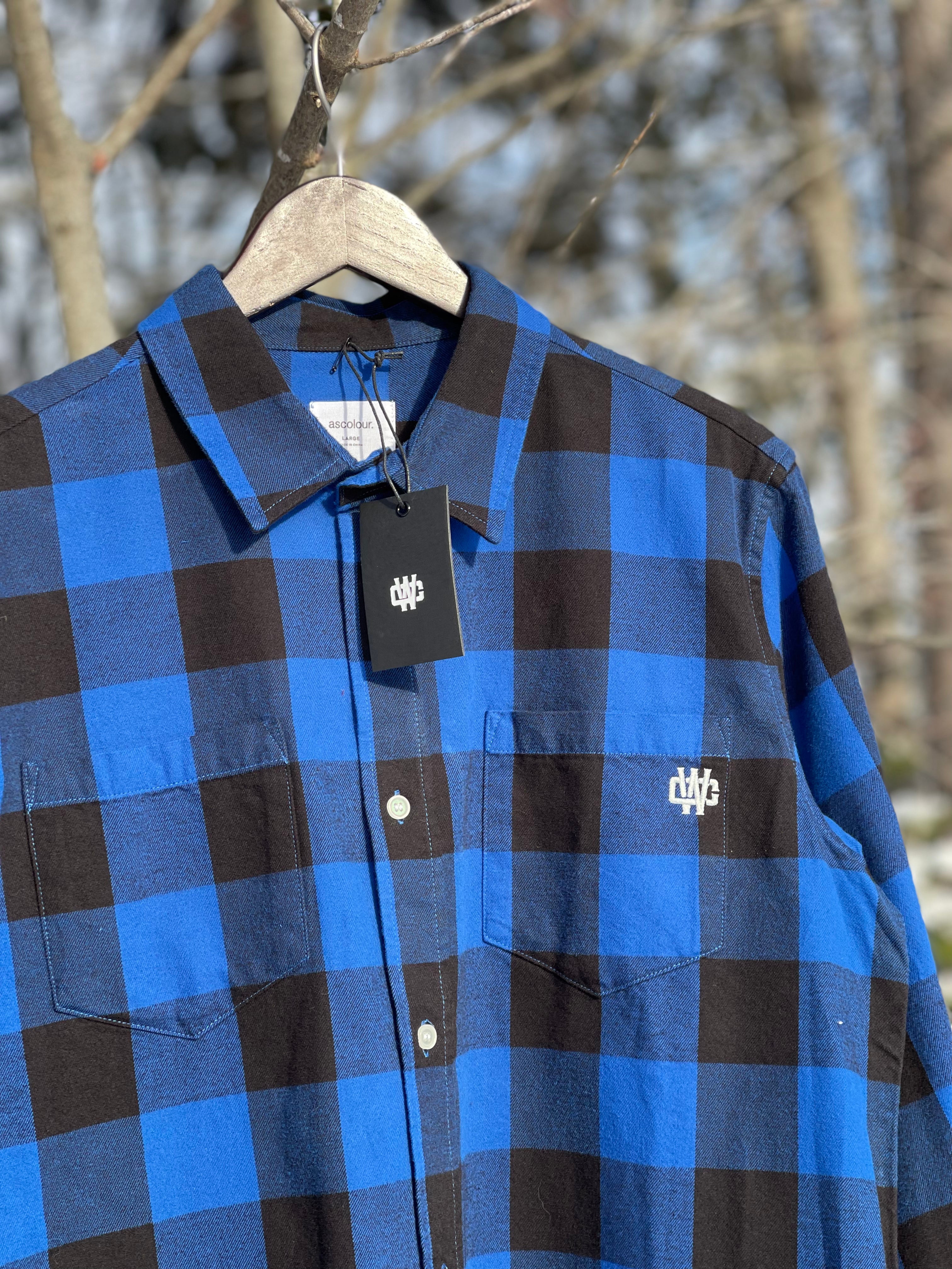 WORKING CLASS MONOGRAM CHECK FLANNEL - BLUE/BLACK