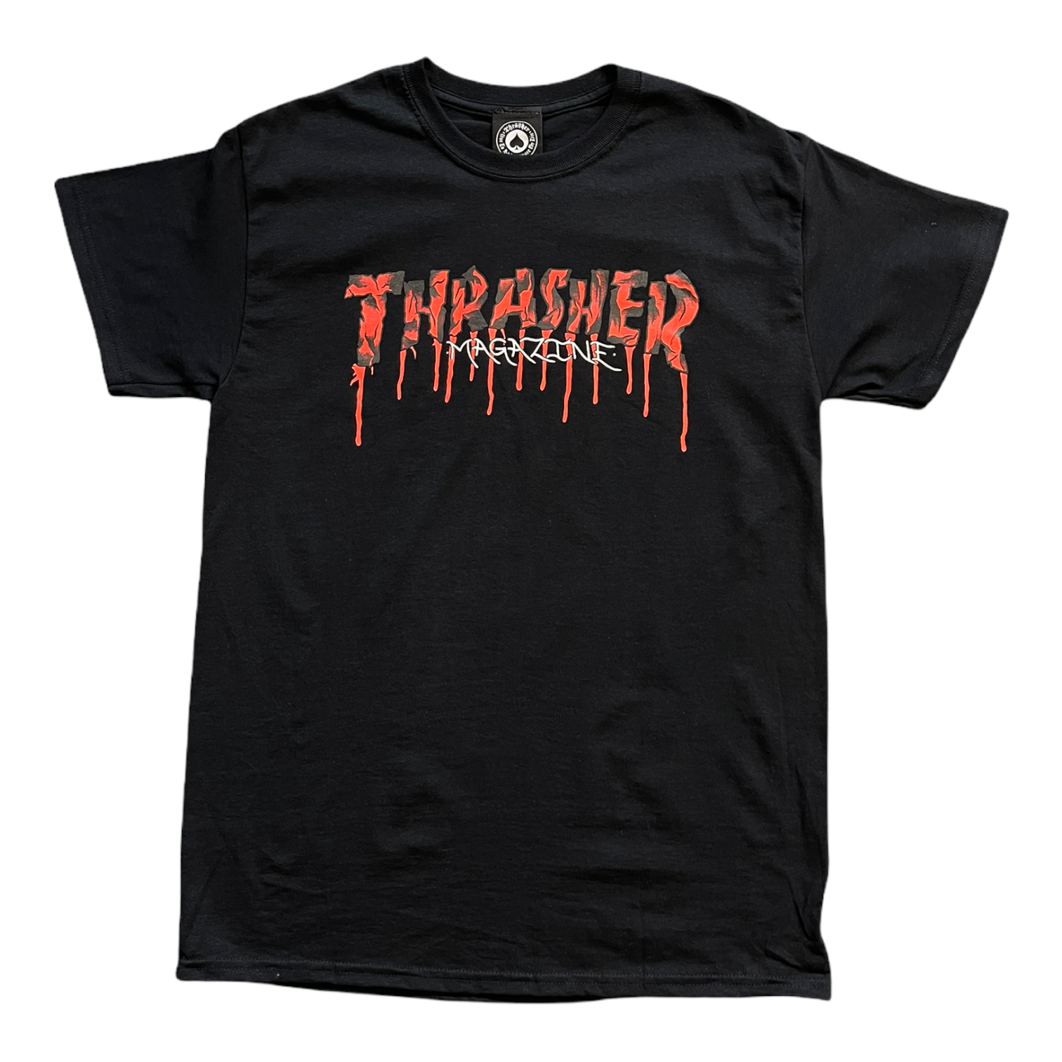 THRASHER BLOOD DRIP SS TEE - BLACK