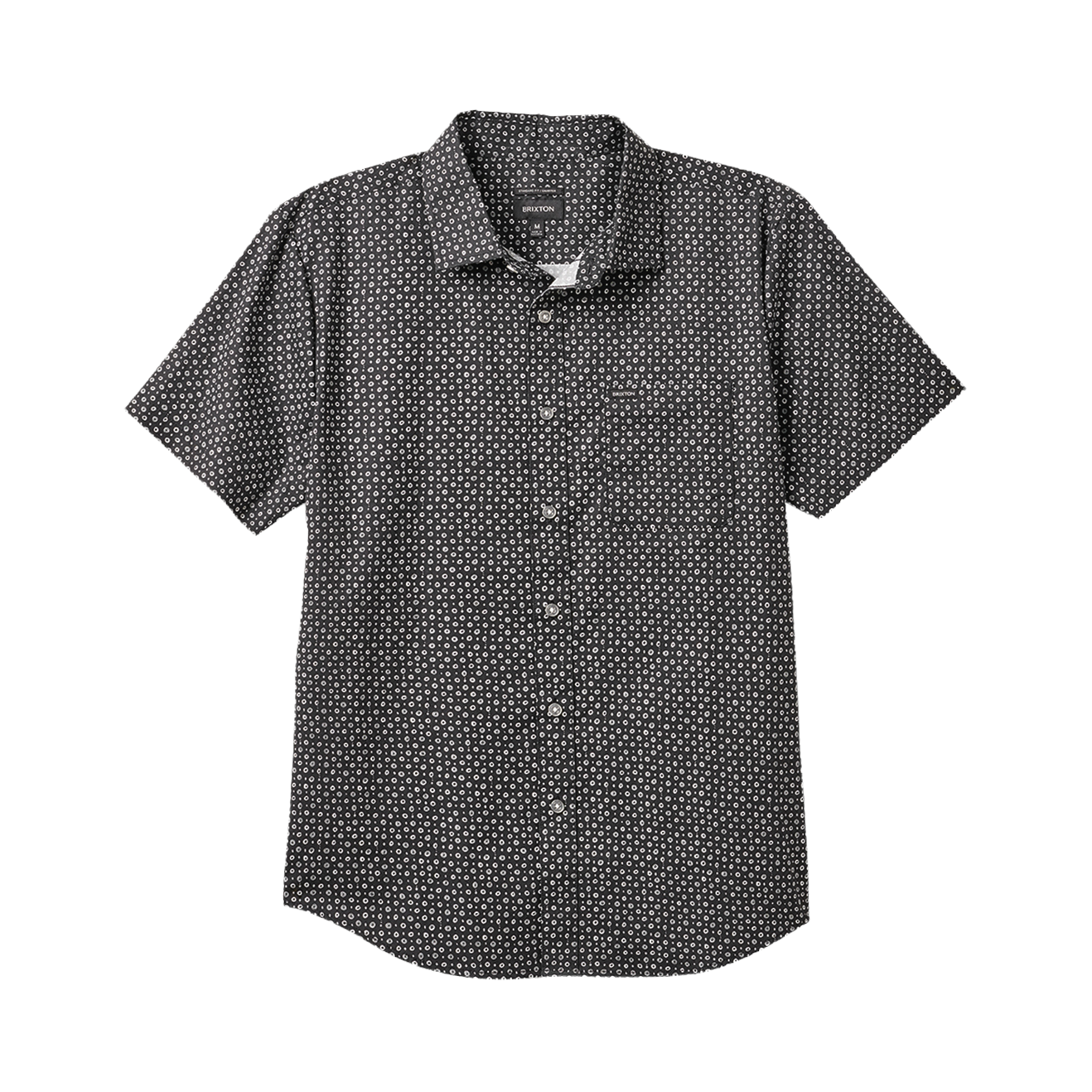 BRIXTON CHARTER PRINT S/S WOVEN - BLACK/WHITE