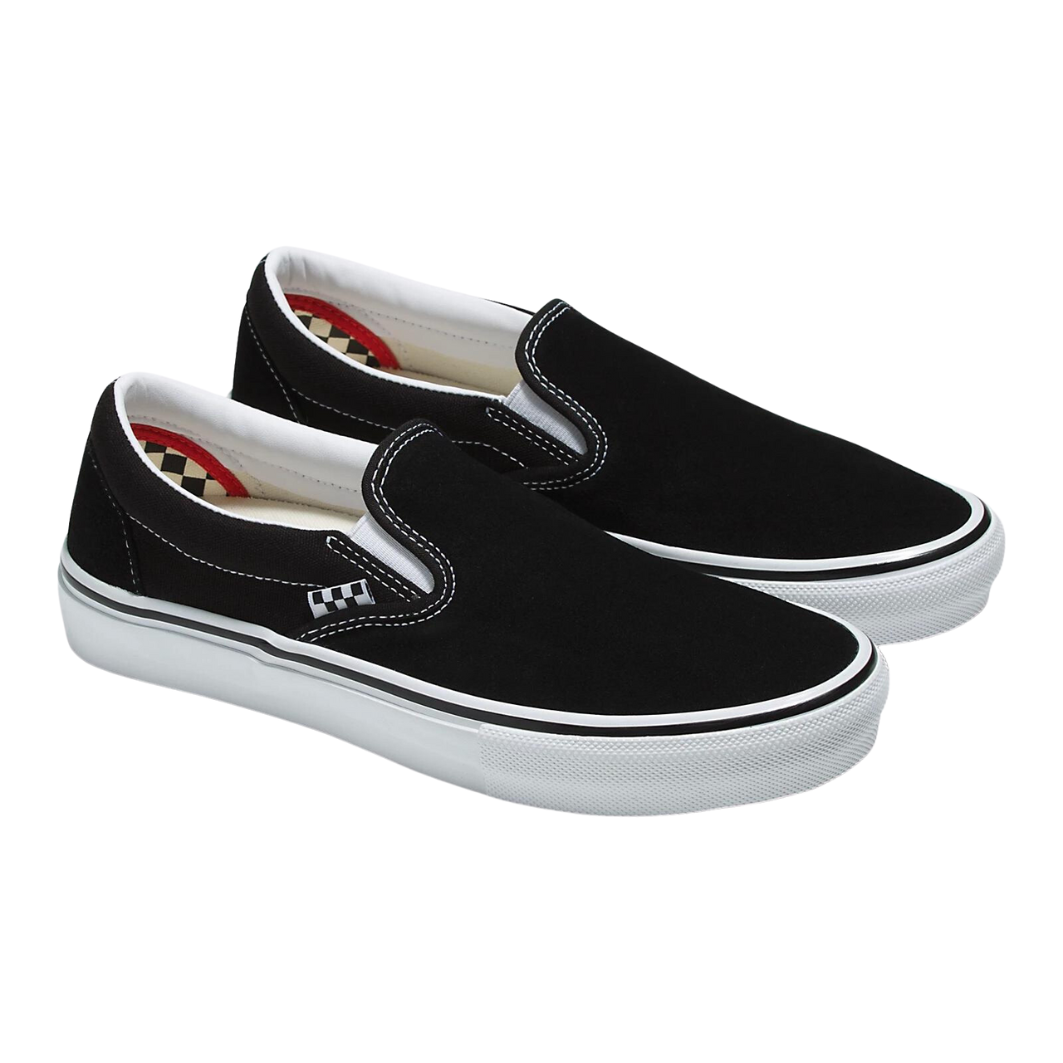 VANS SKATE SLIP-ON SHOE - BLACK/WHITE