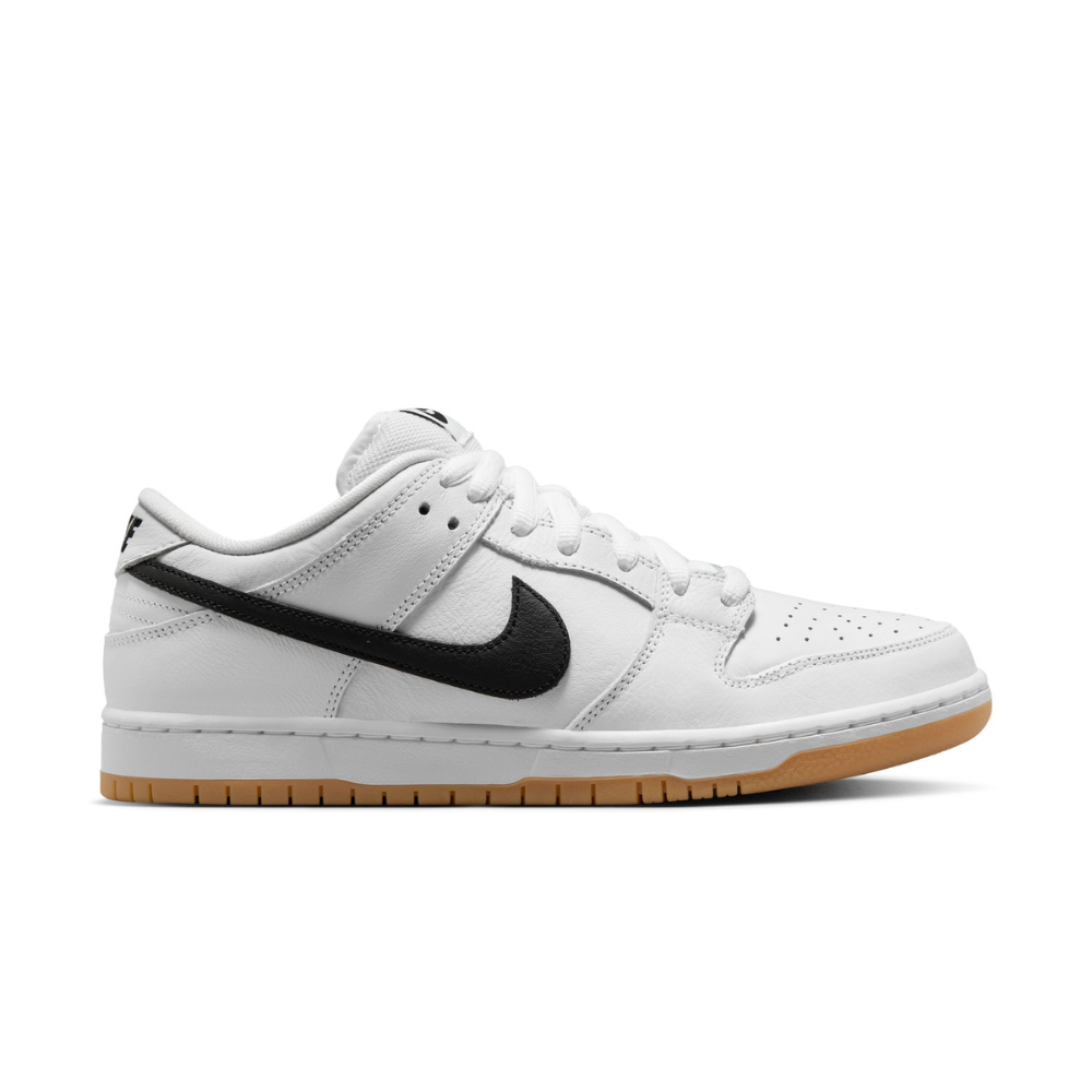 NIKE SB DUNK LOW PRO - WHITE/BLACK-WHITE-GUM LIGHT BROWN