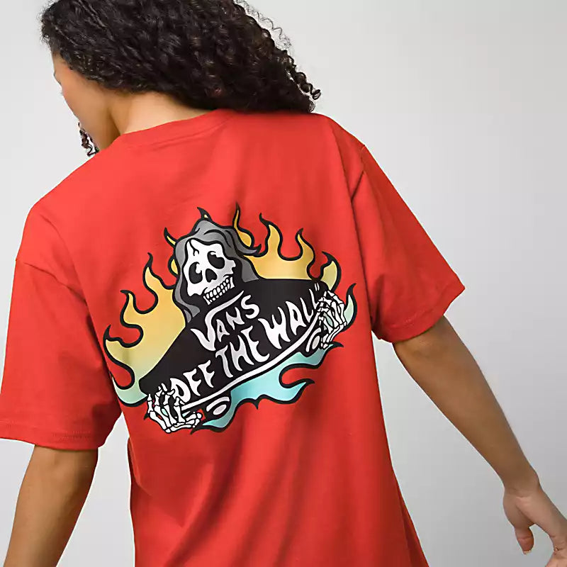 VANS FUEGO SKELETON LOGO TEE - MOLTEN LAVA