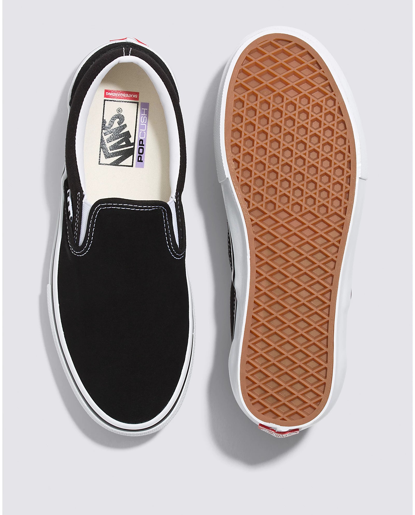 VANS SKATE SLIP-ON SHOE - BLACK/WHITE