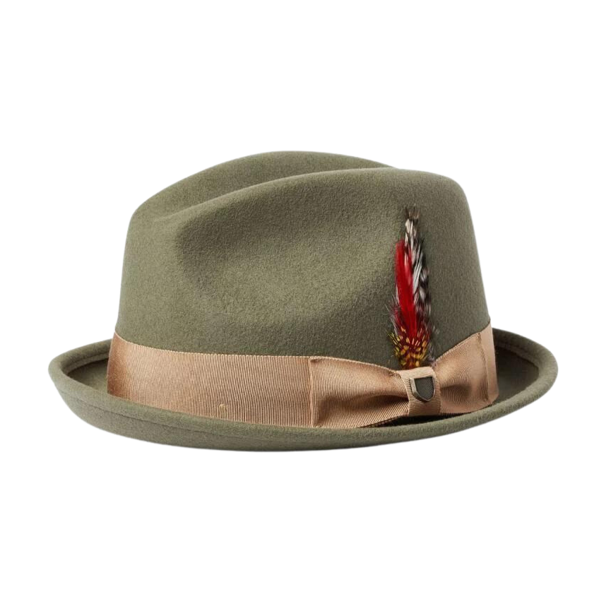 Brixton Gain Fedora Hat - Olive Surplus/Sand