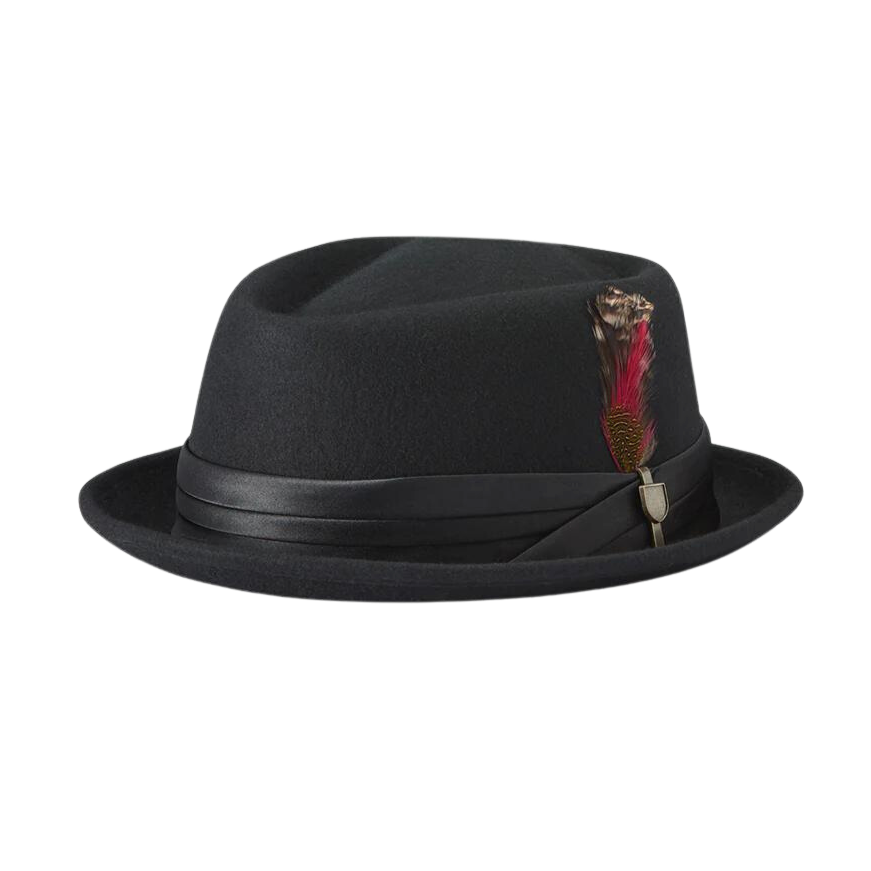 Brixton Stout Pork Pie Hat - Black/Black