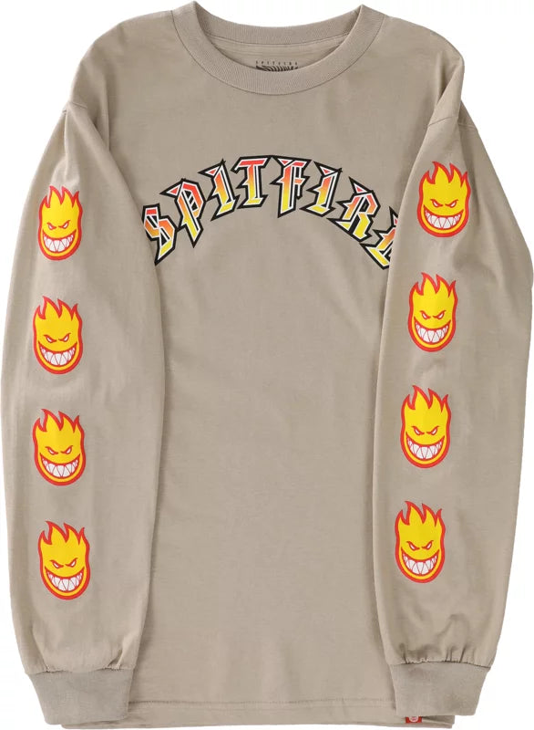 SPITFIRE OLD E BIGHEAD FILL L/S TEE- MILITARY GREEN