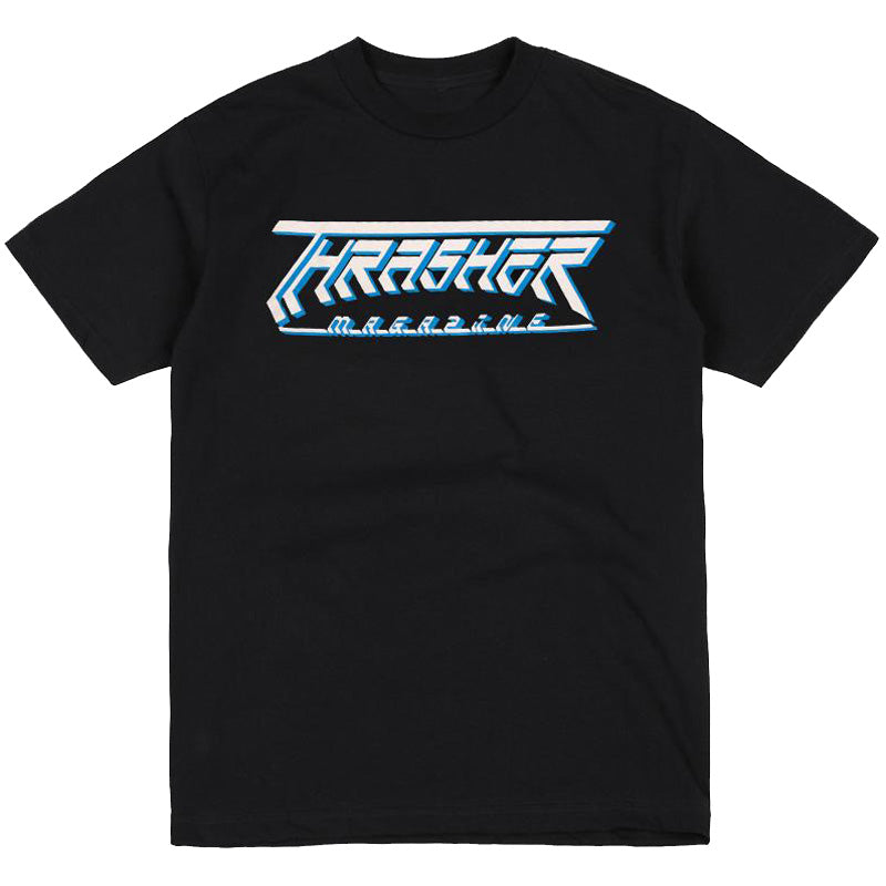 THRASHER FUTURE LOGO TEE - BLACK